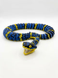 DJM 3D SHOP Temple Viper articulated snake fidget toy, flexible and detailed plastic snake for stress relief and sensory play