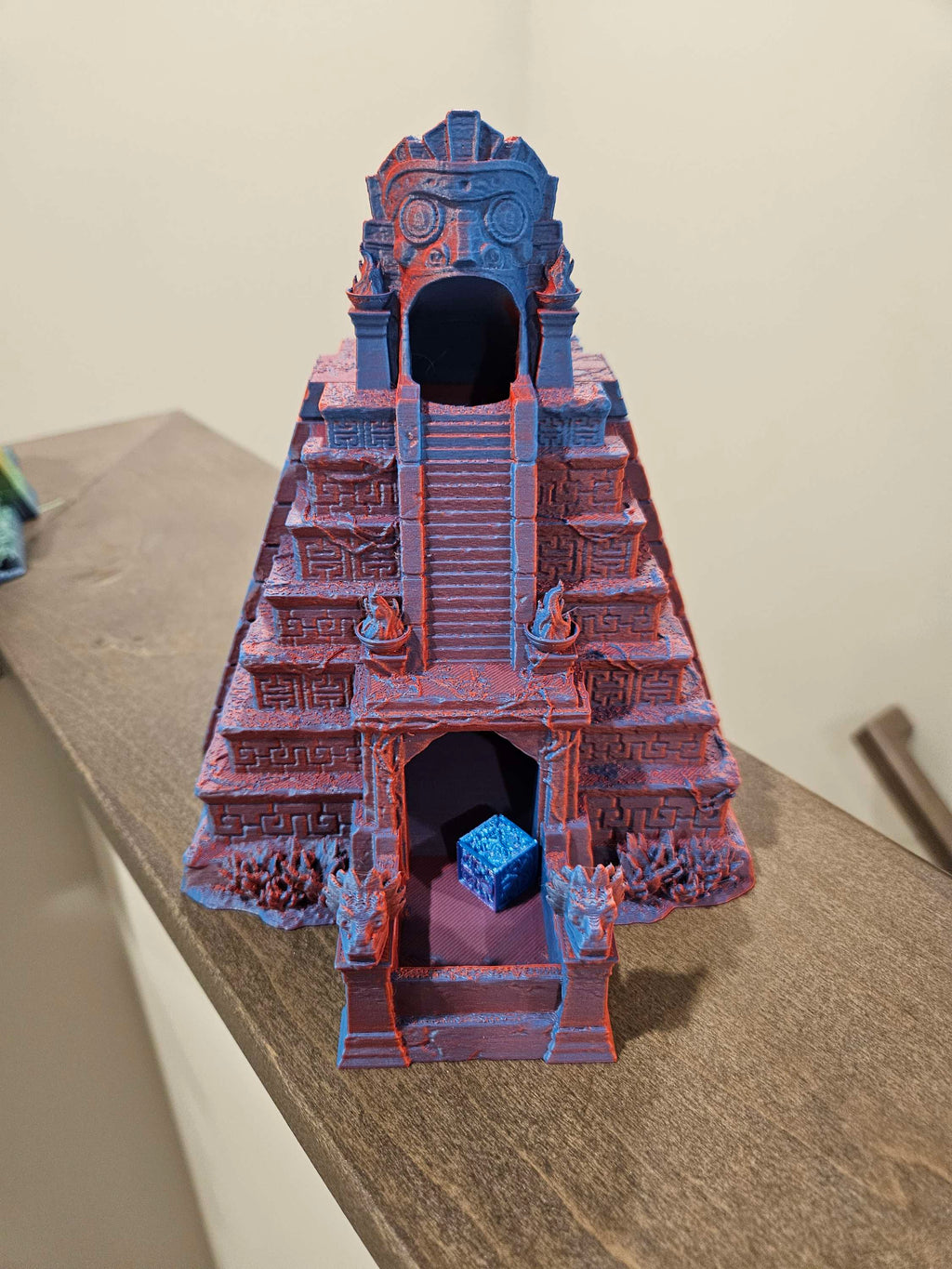 ancient dice tower blue red matte image 2