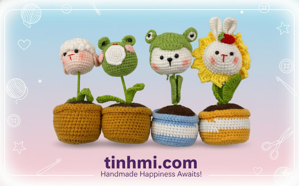 Crochet animal vase image 7