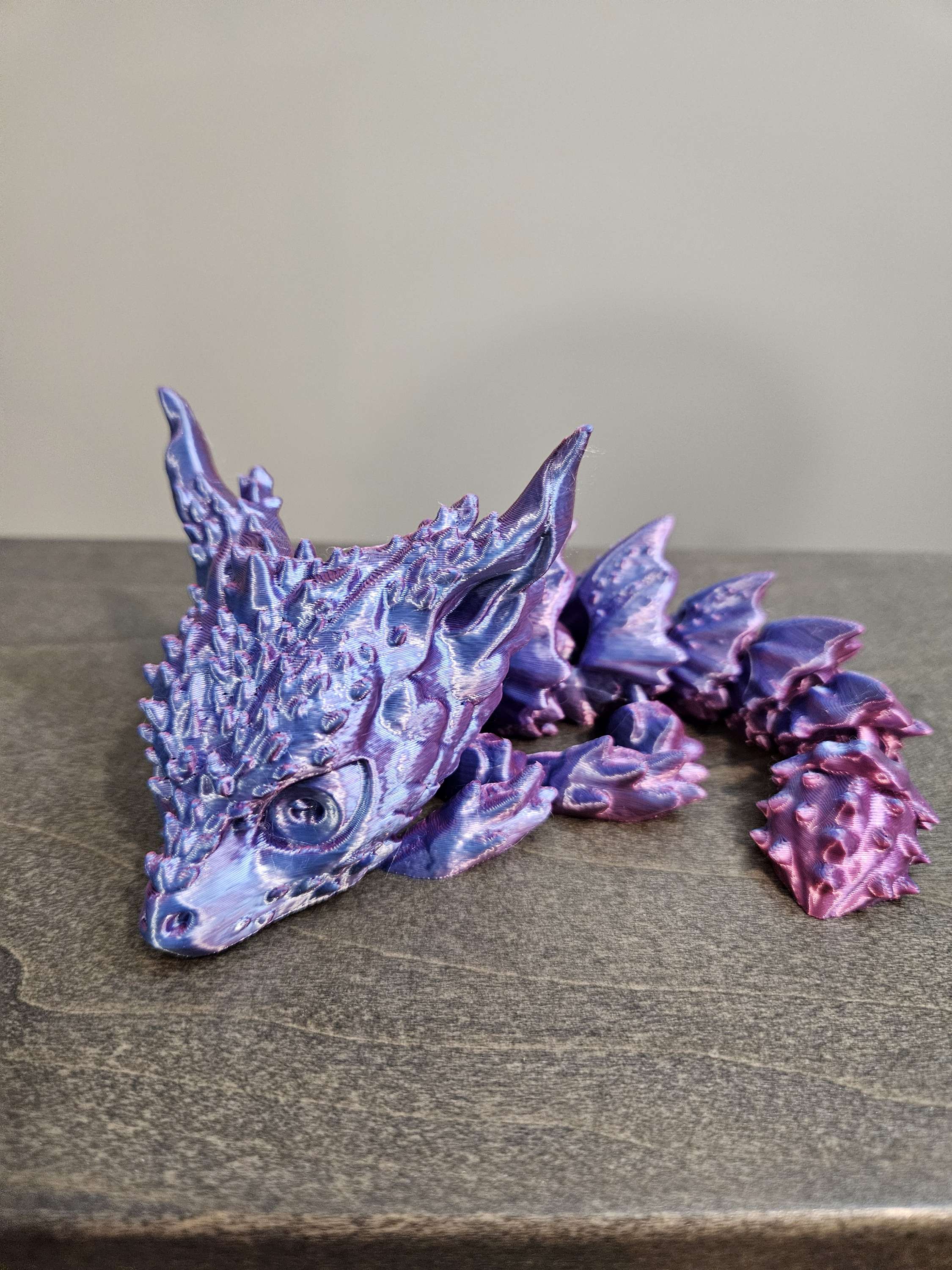Desert Baby Dragon rose red/light blue image 1