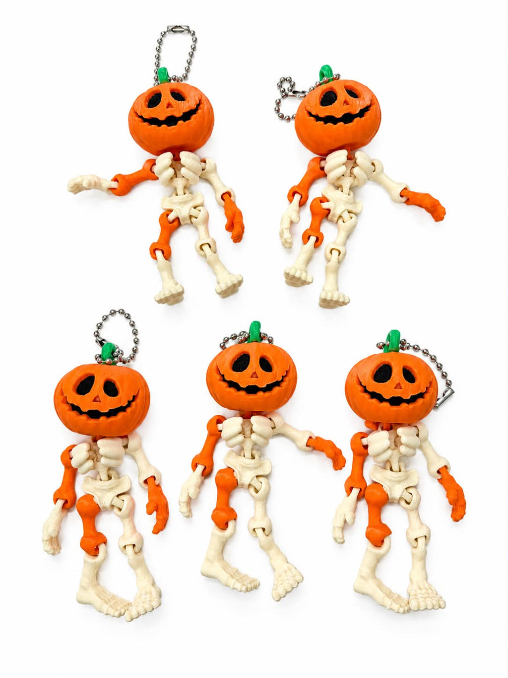 Skeleton Jack 3D keychain fidget toy featuring a detailed skeleton design from DJM 3D SHOP.