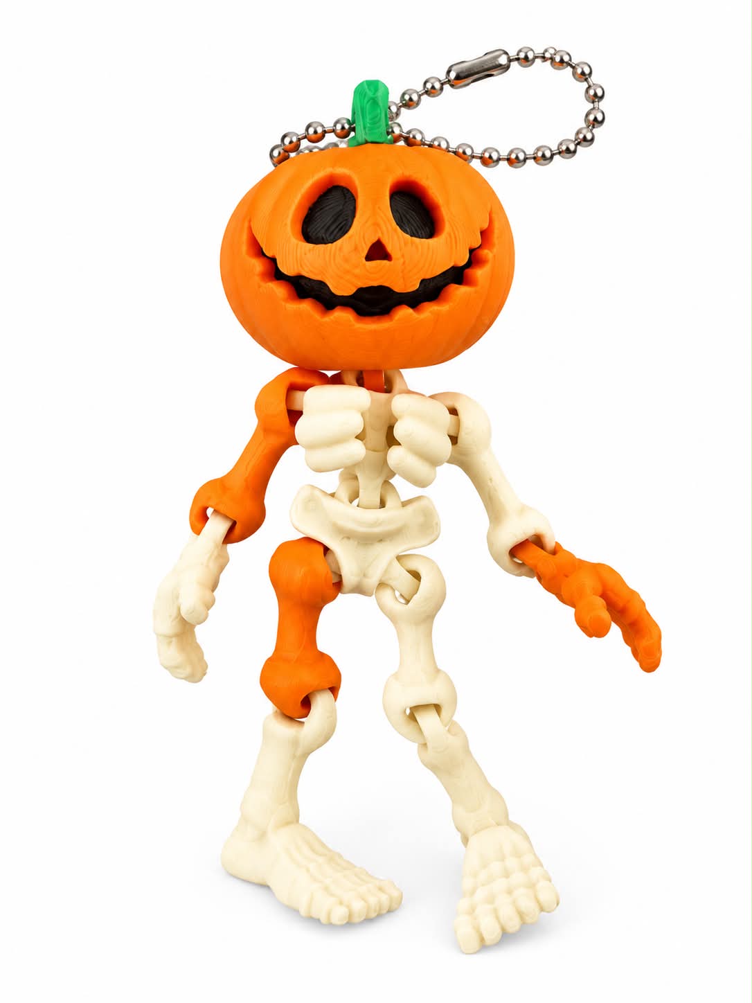 Skeleton Jack 3D keychain fidget toy from DJM 3D SHOP featuring a detailed skeleton figure with movable joints.