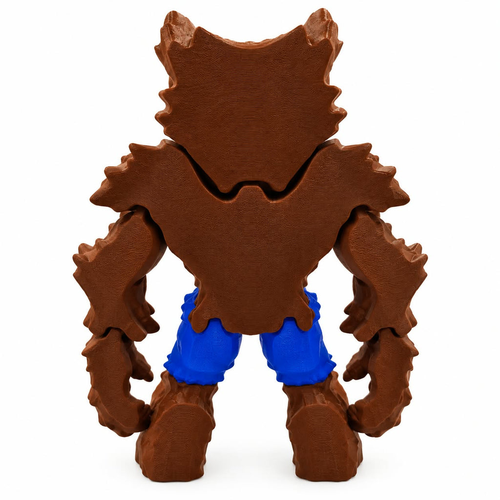 DJM 3D SHOP Exclusive Flexi Werewolf fidget toy with flexible, animated werewolf design for stress relief and sensory play