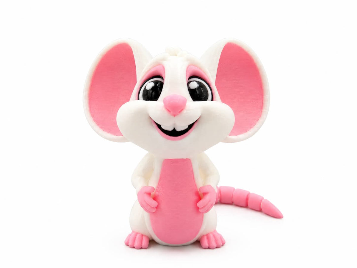 DJM 3D SHOP Flexi Mouse 3D fidget toy with colorful flexible, textured design for stress relief and sensory stimulation.