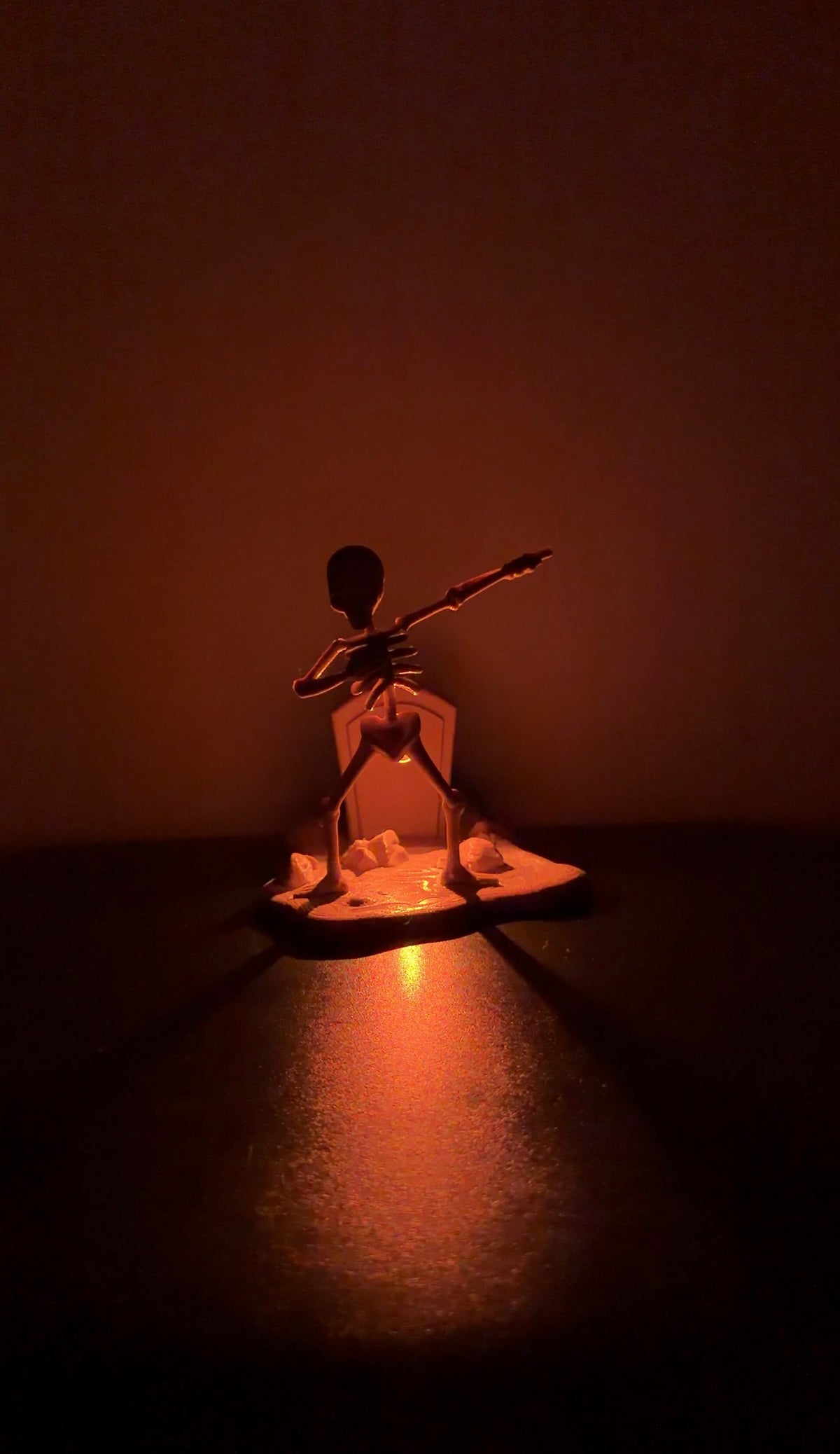 Skeleton Ghost Light by DJM 3D SHOP, illuminated skeletal ghost-shaped light fixture