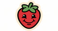 Fresh, ripe strawberry from DJM 3D SHOP featuring bright red color and green leafy top, ideal for a healthy snack or dessert.