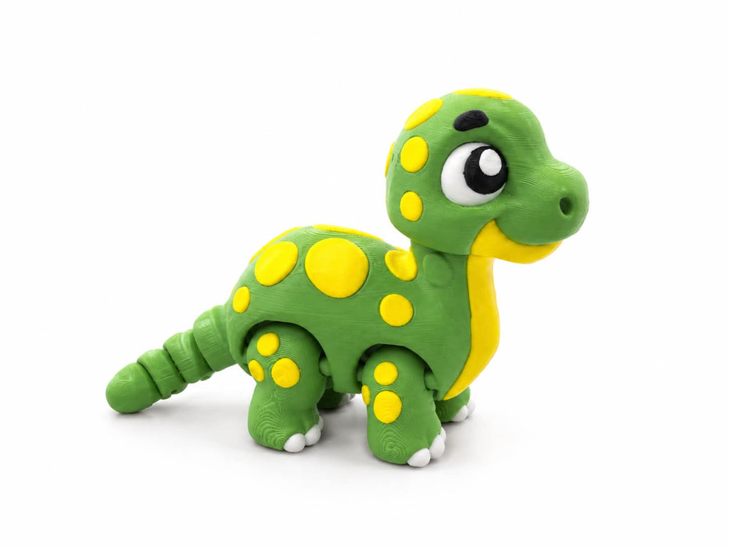 Flexi Brachiosaurus fidget toy by DJM 3D SHOP, featuring a flexible, dinosaur-shaped silicone stress-relief toy.