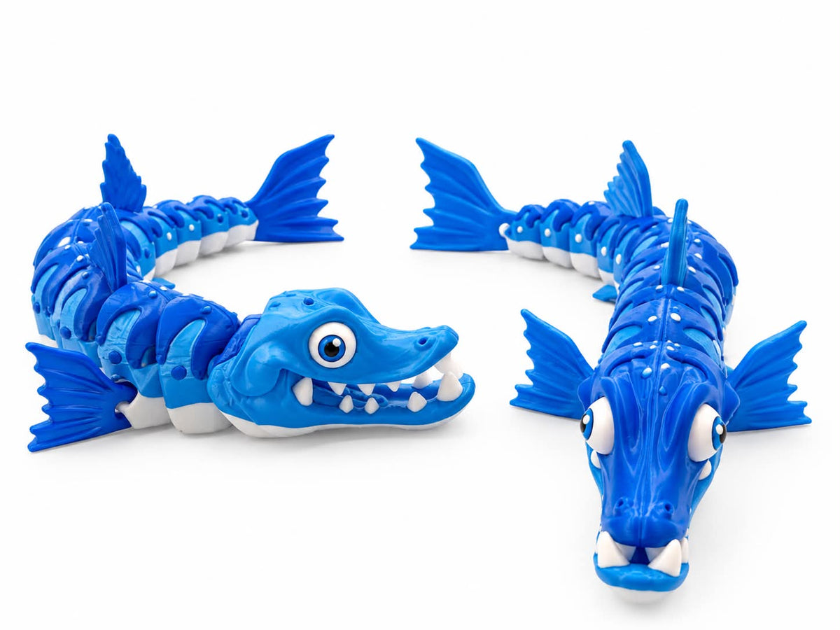 DJM 3D SHOP Barracuda Flexi fidget toy with flexible, colorful silicone arms for stress relief and sensory play.