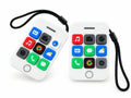 DJM 3D SHOP Phone Clickers Keychain with colorful plastic design, perfect for attaching to keys or bags.