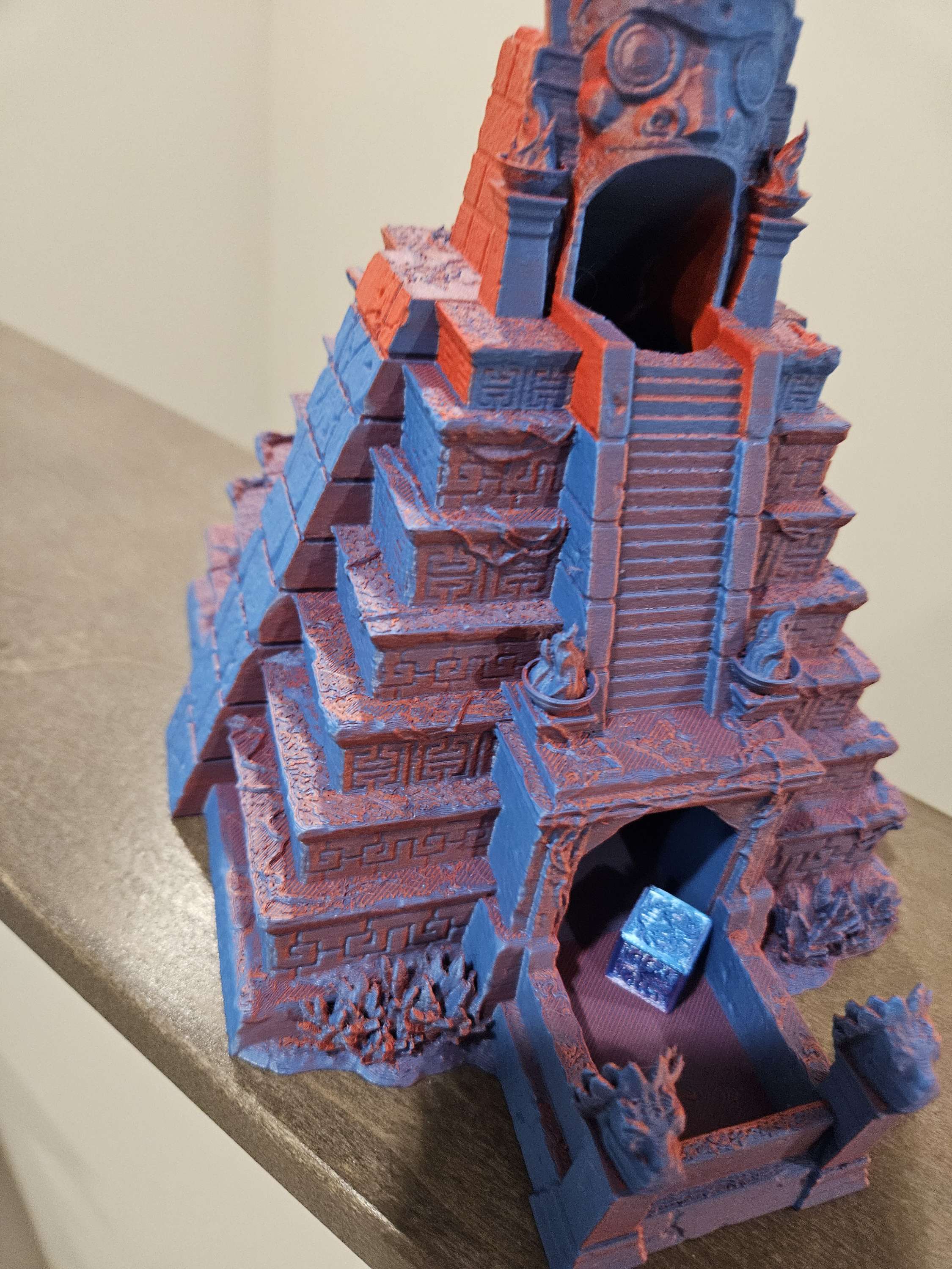 ancient dice tower blue red matte image 3
