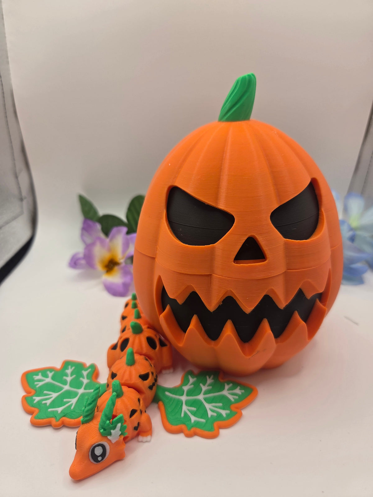Halloween Pumpkin Dragon & Egg 3D