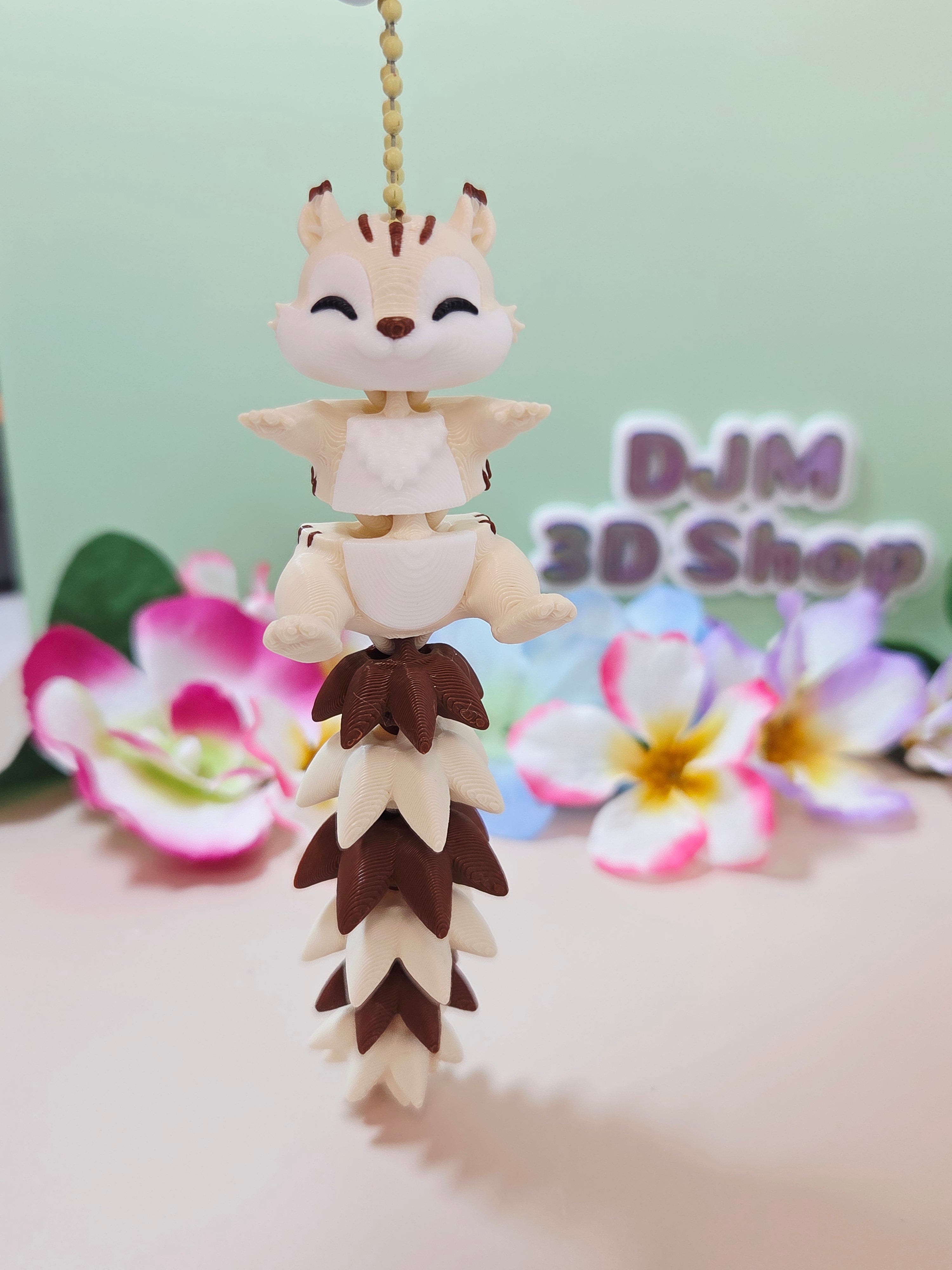 Cute Flexi Squirrel Keychain