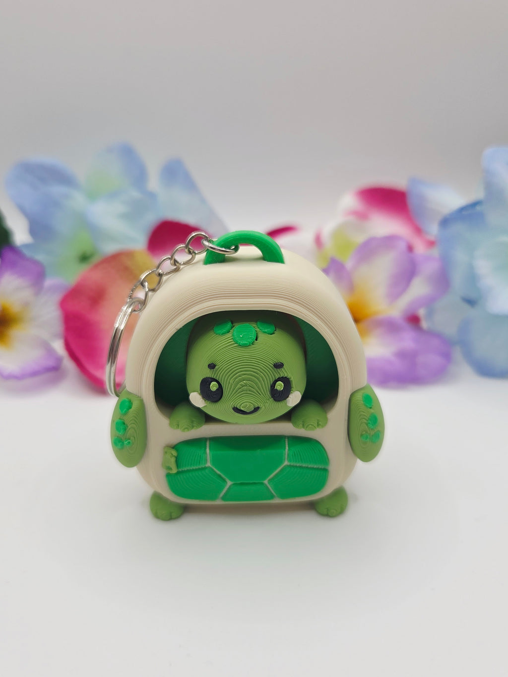 Colorful turtle backpack clicker from DJM 3D SHOP showing a playful turtle design with adjustable straps and detailed features.