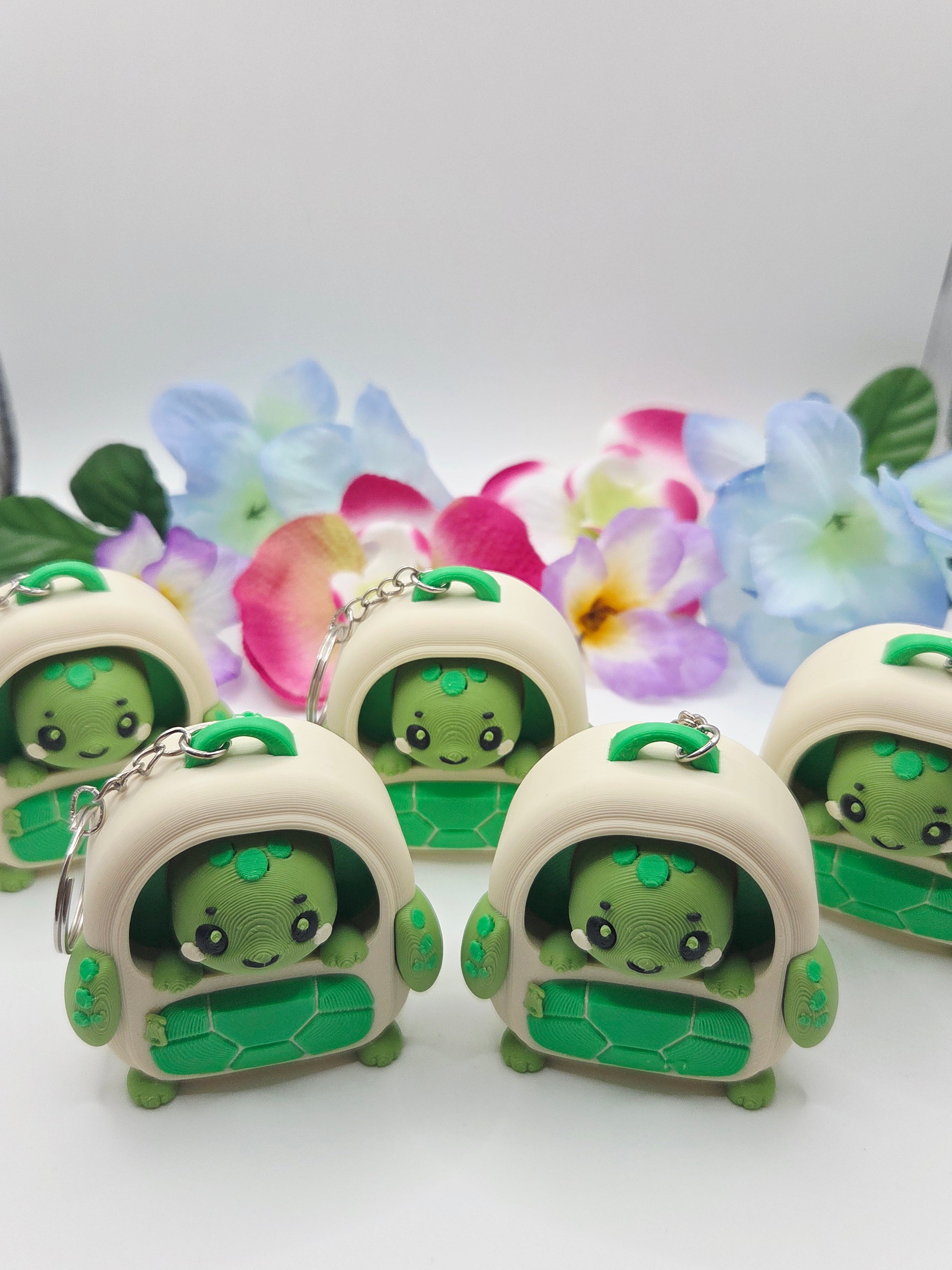 Colorful turtle backpack clicker from DJM 3D SHOP, featuring a detailed turtle design with vibrant colors and playful style.