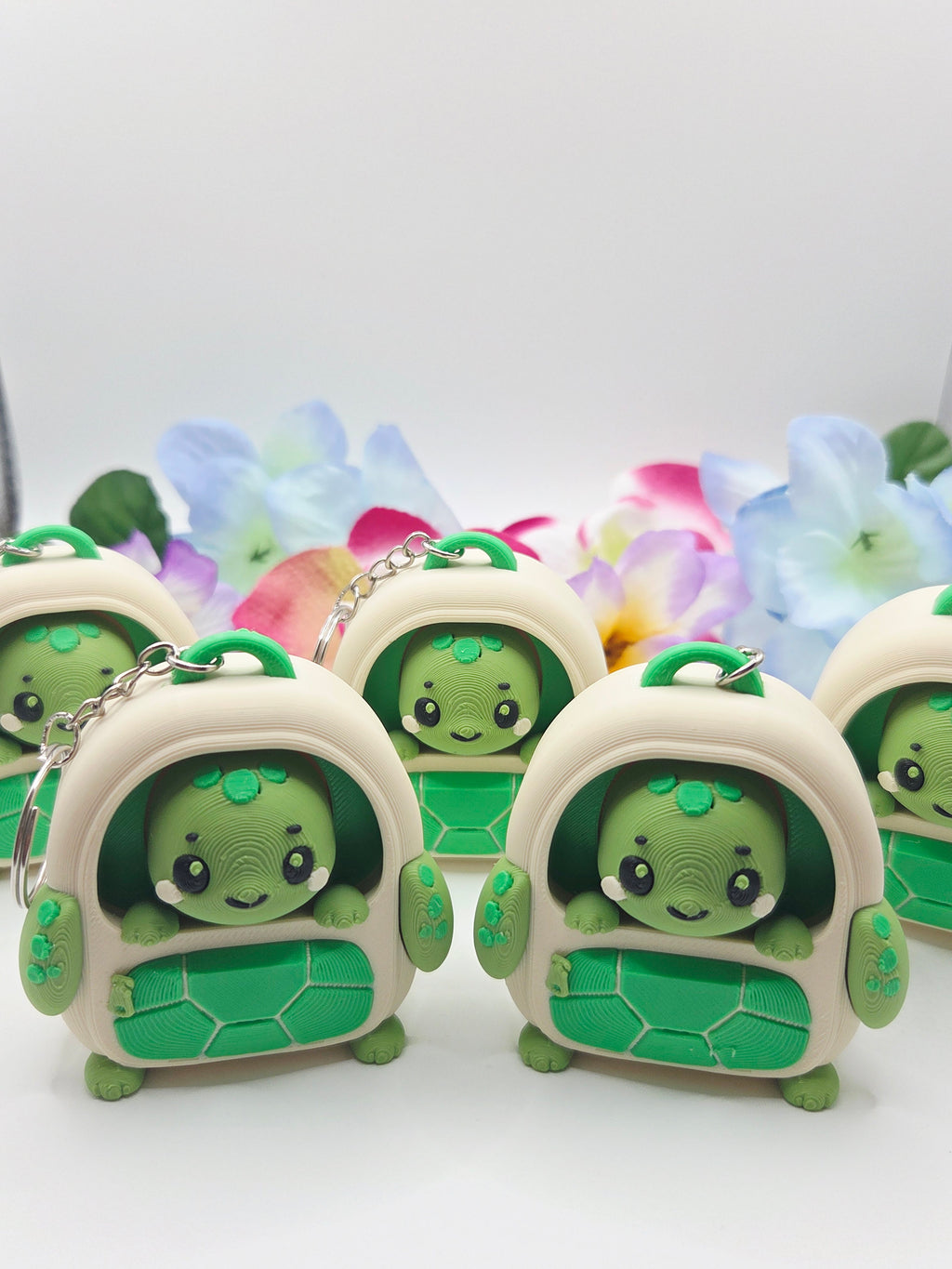 Colorful turtle-shaped backpack clicker from DJM 3D SHOP, featuring a detailed turtle design with adjustable strap for kids.