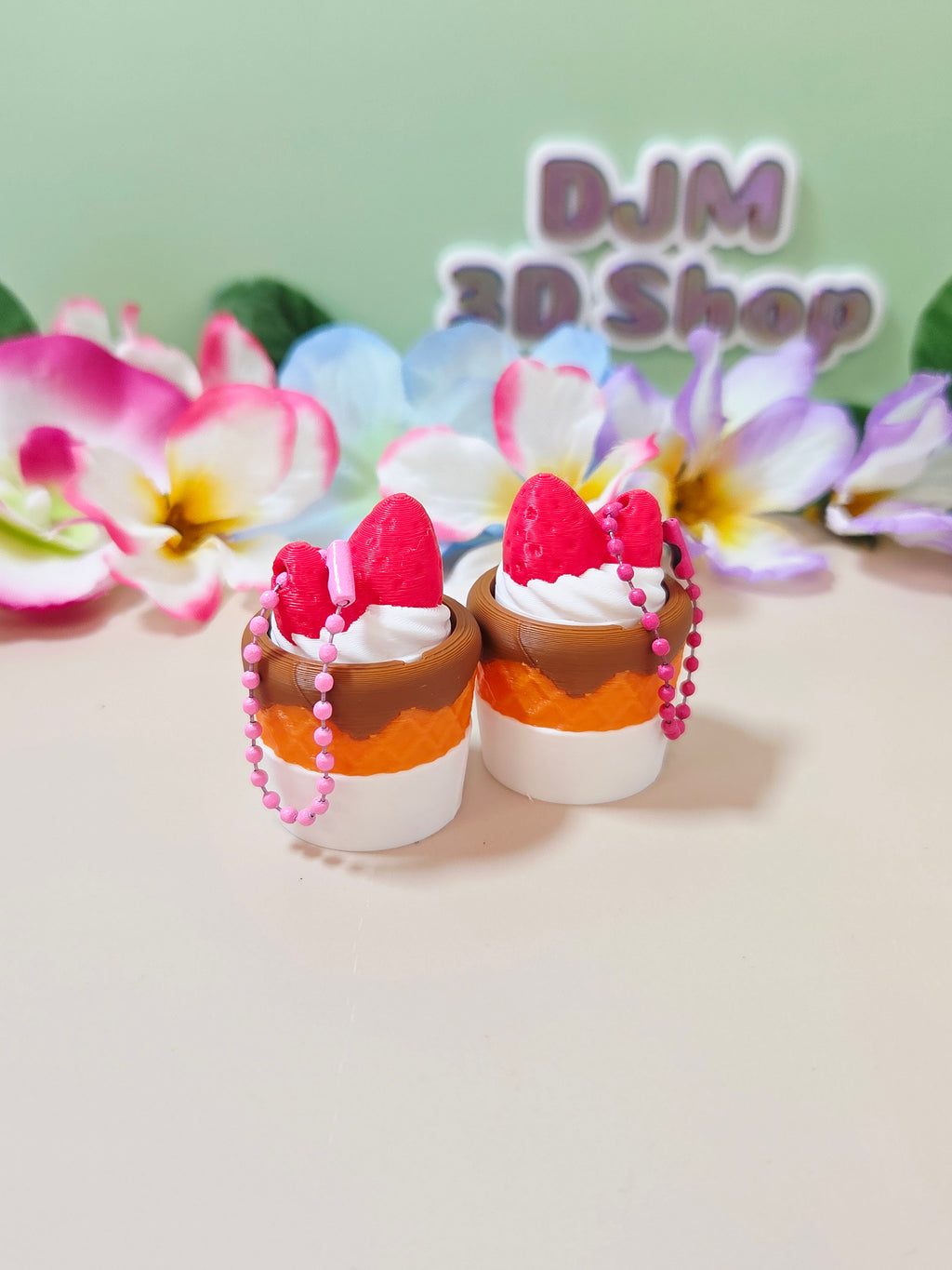 Strawberry Velvet Cone 3D clicker