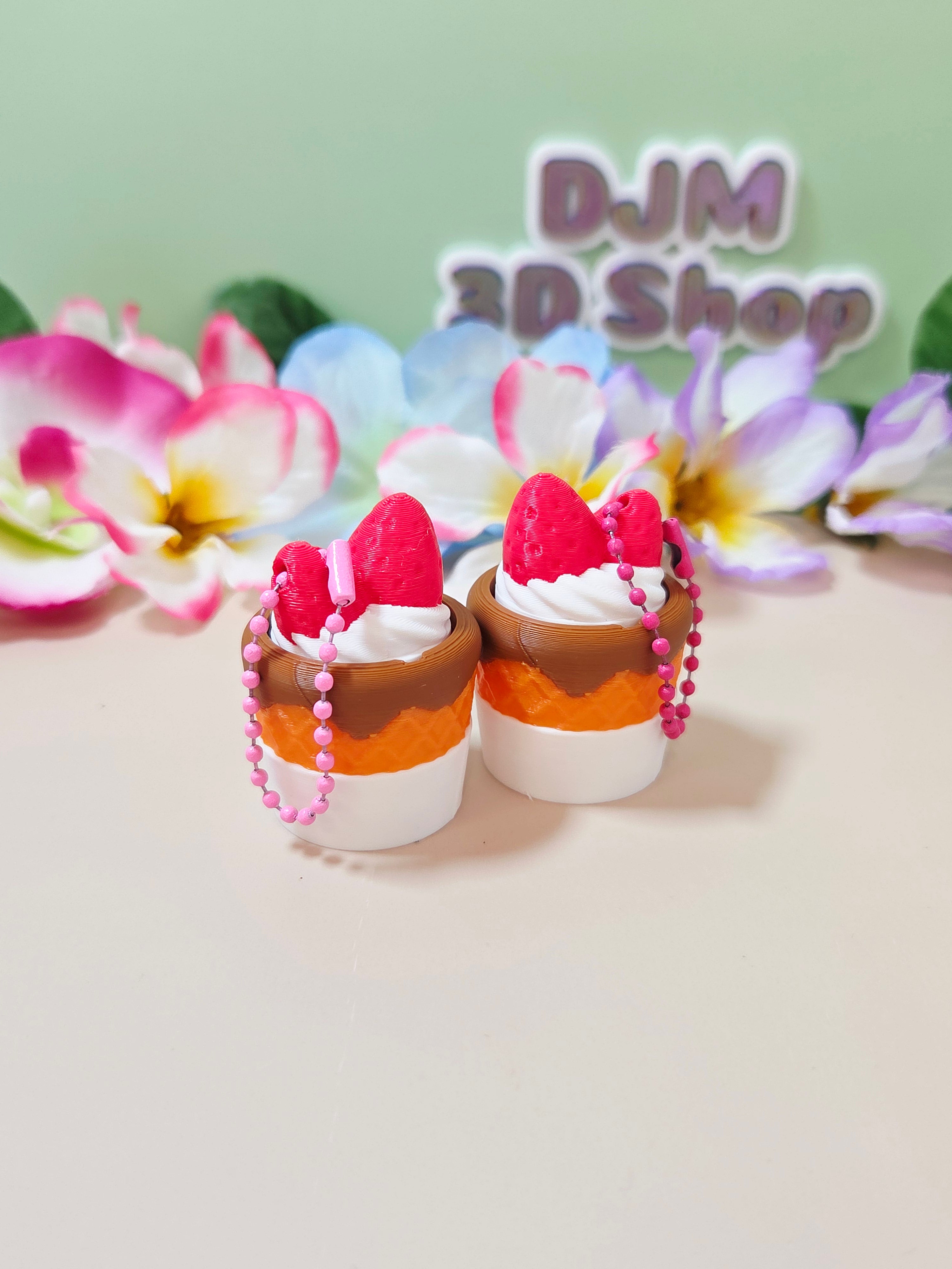 Strawberry Velvet Cone 3D clicker