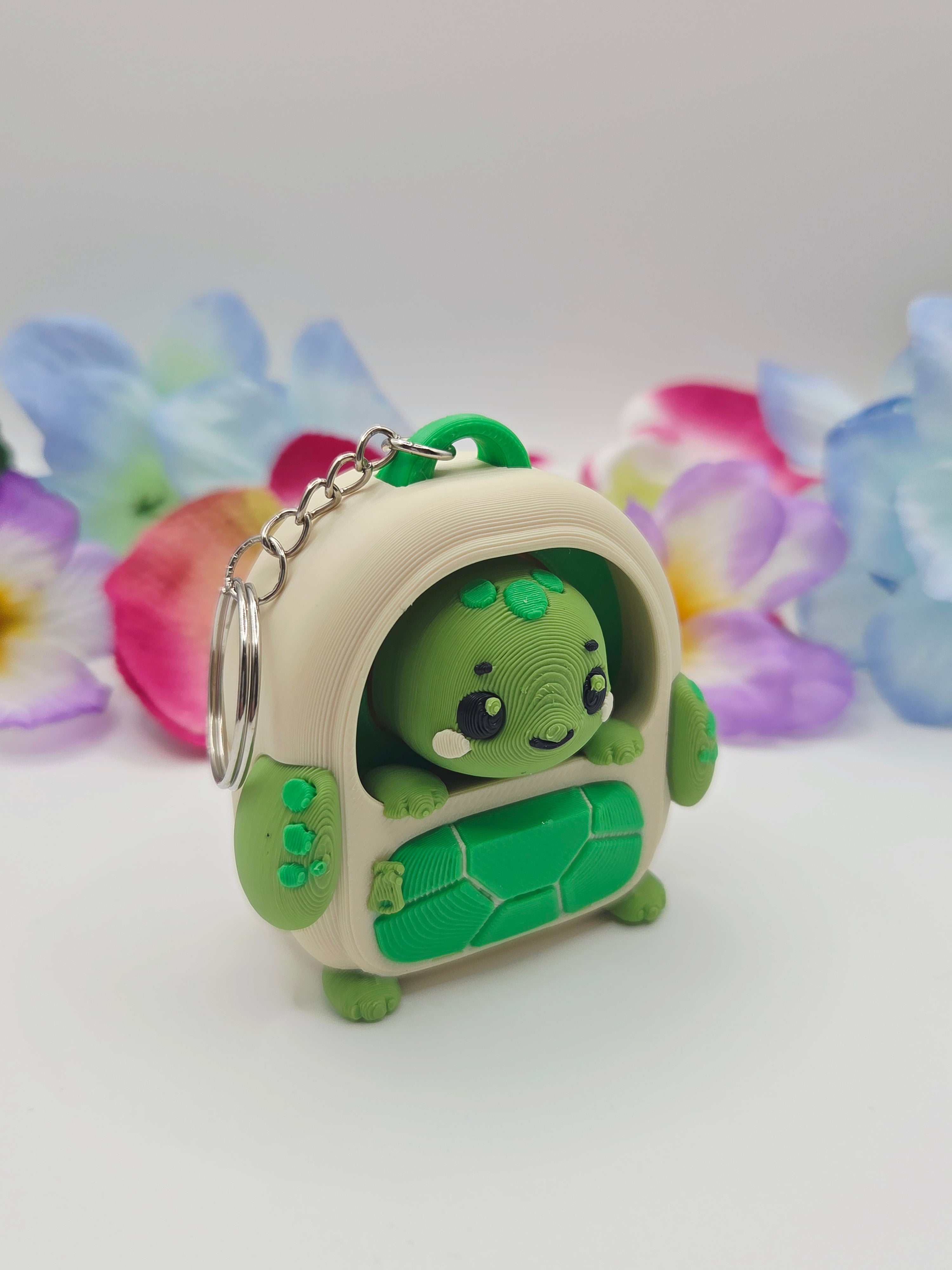 DJM 3D SHOP Turtle Backpack Clicker featuring a cute turtle design and durable plastic construction.