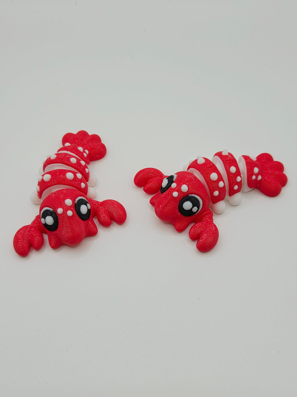 Baby Lobster 3D articulated fidget toy by DJM 3D SHOP, showing the detailed, colorful lobster figure with movable joints.