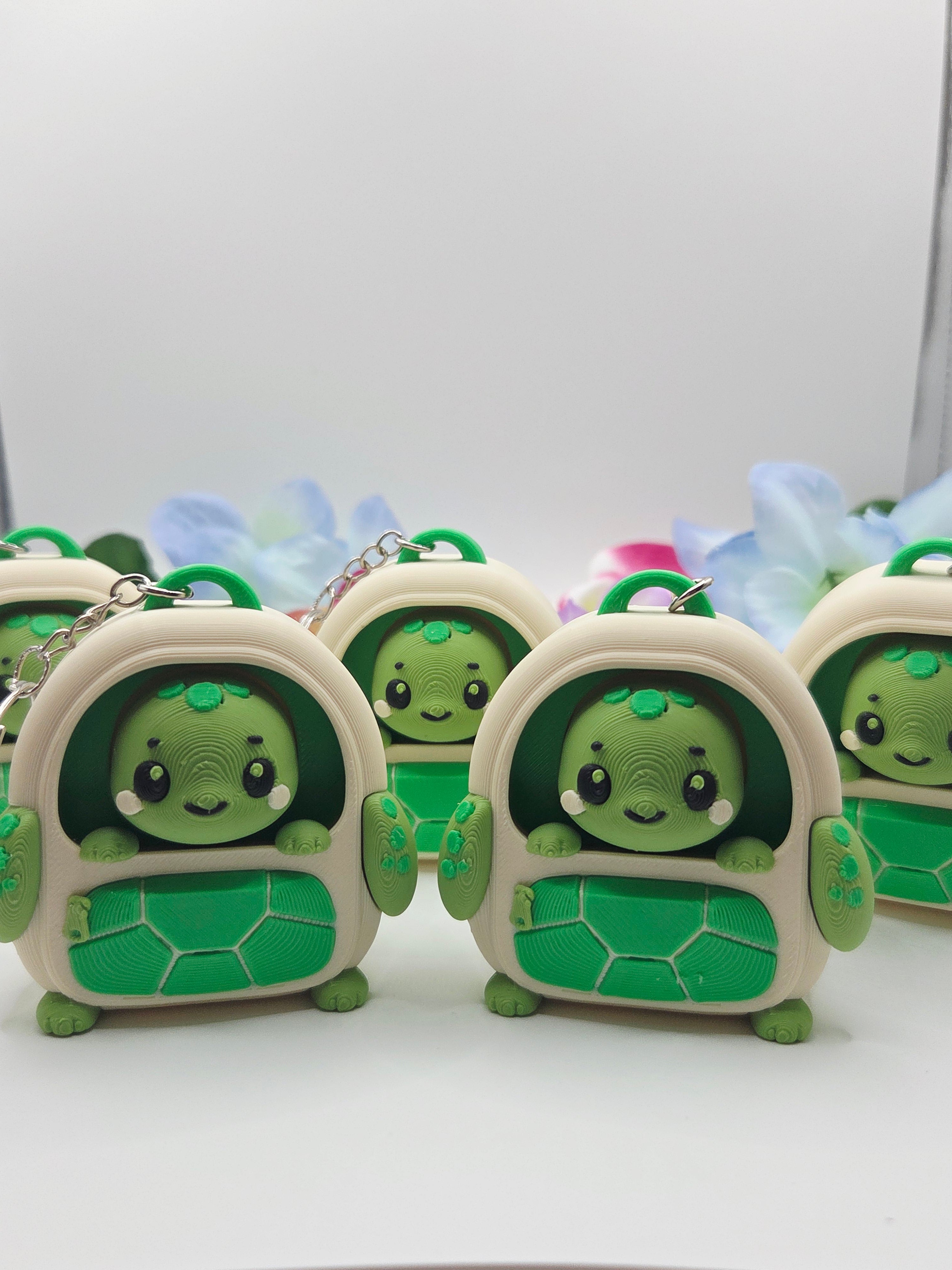 DJM 3D SHOP turtle backpack clicker featuring a cute turtle design with detailed textures and vibrant colors.
