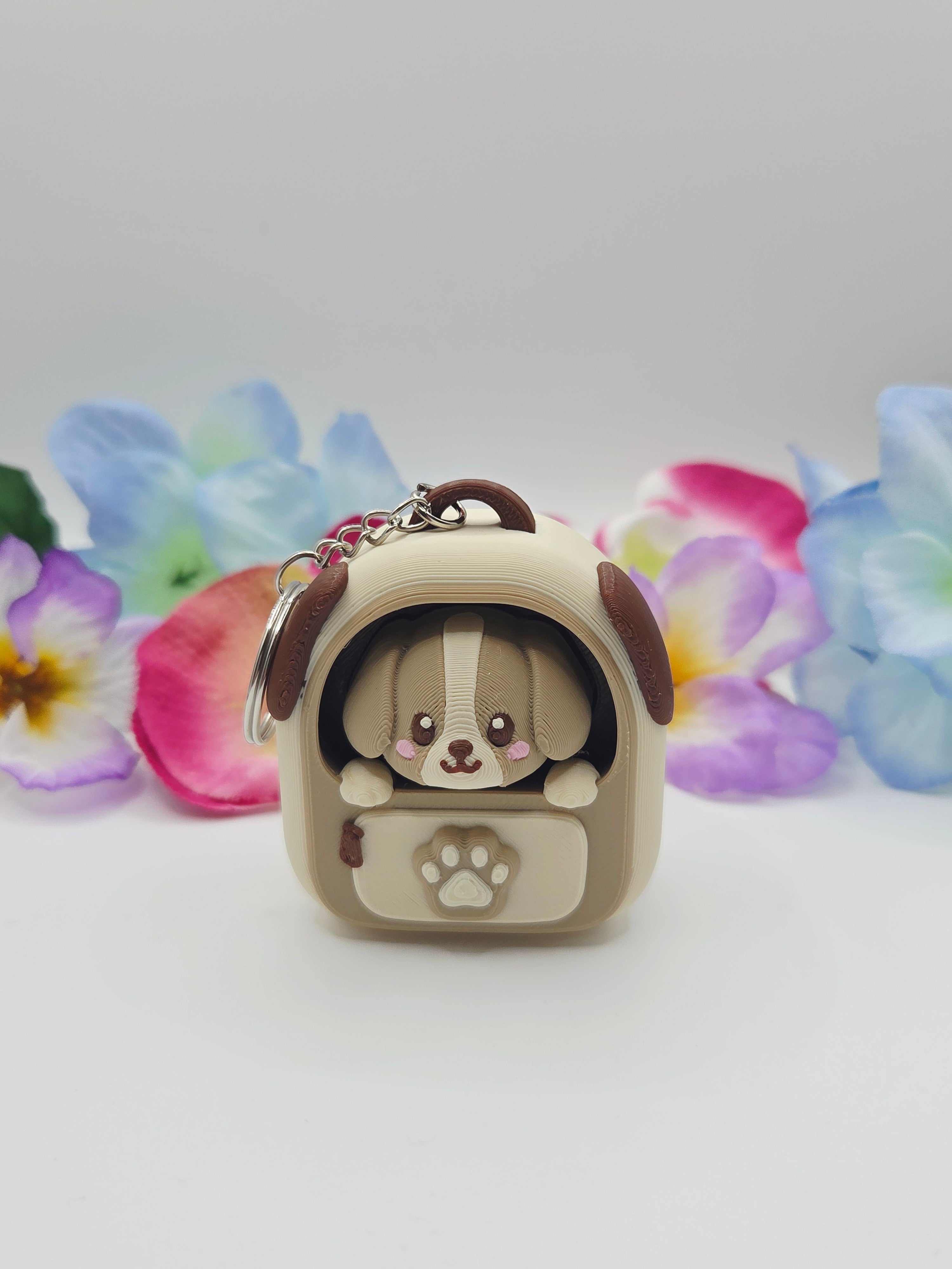 DJM 3D SHOP dog backpack clicker with lightweight plastic body and keyring attachment for training or walking pets.